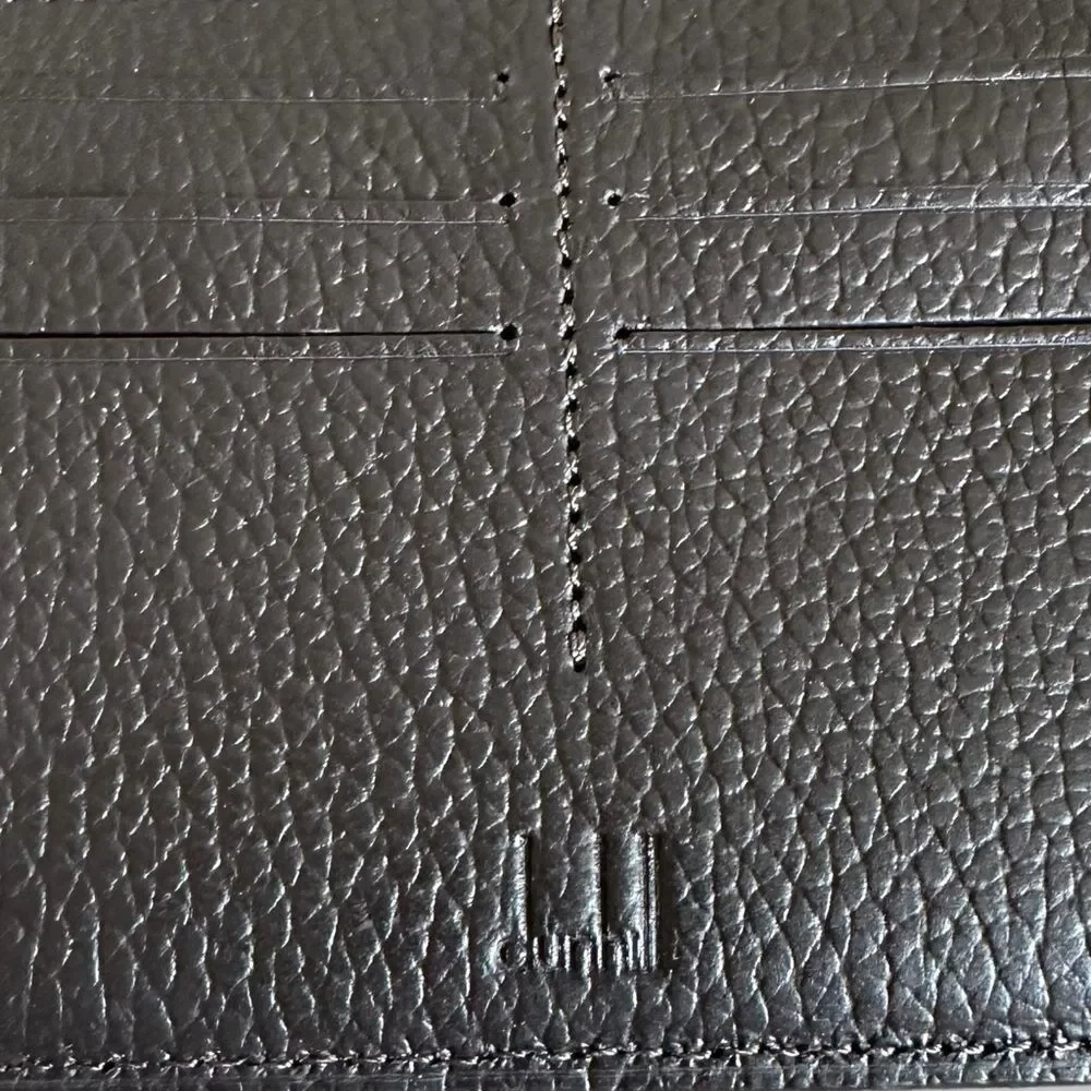 Dunhill Leather Long Wallet Continental Bifold Dark Brown